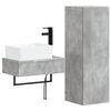 vidaXL Badezimmerm&ouml;bel-Set 2 stk. Betongrau 33 x 34,5 x 100 cm