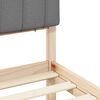 vidaXL Bettgestell mit gepolstertem Kopfteil Hellgrau 90 x 190 cm