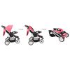 vidaXL 3-Rad-Kinderwagen Rosa und Schwarz