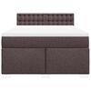 vidaXL Boxspringbett mit Matratze Dunkelbraun 140x190 cm Stoff