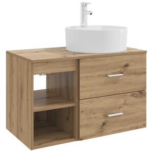 vidaXL Badezimmerm&ouml;bel-Set 2 Stk. Artisan-Eiche Holzwerkstoff