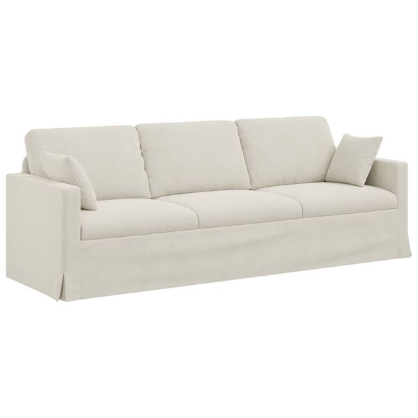 vidaXL Sofa Creme 228 x 78 x 80 cm Samt