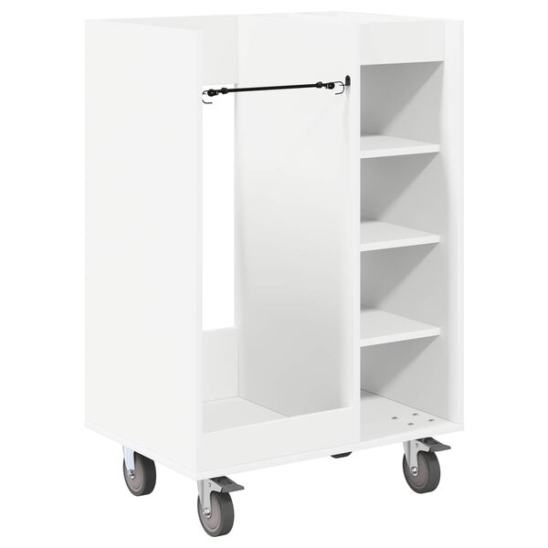 vidaXL Golf Schrank Mit Rad Uni Wei&szlig; 65 x 45 x 98 cm
