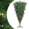 vidaXL Umgedrehter Kunst Weihnachtsbaum mit Kugelset Gr&uuml;n 180 cm PVC