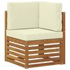 vidaXL Sofagarnituren 11 pcs Natur und Creme Massivholz Akazie