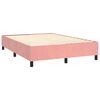 vidaXL Boxspringbett mit Matratze Rosa 140x190 cm Samt