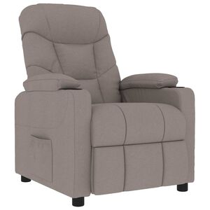 vidaXL Massagesessel Taupe Stoff