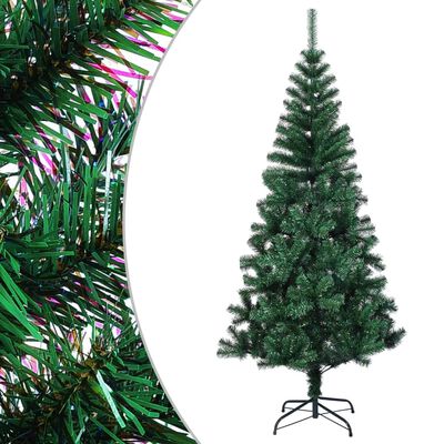 vidaXL Künstlicher Weihnachtsbaum Schillernde Spitzen Grün 150 cm PVC