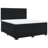 vidaXL Boxspringbett mit Matratze Schwarz 180x200 cm Samt