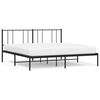 vidaXL Bettgestell mit Kopfteil Metall Schwarz 180x200 cm