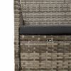 vidaXL 4-tlg. Garten-Lounge-Set mit Kissen Grau Poly Rattan