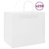 vidaXL Papiertragetaschen 250 Stk. mit Henkeln Wei&szlig; 32x22x28 cm