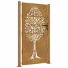 vidaXL Gartentor 100x200 cm Cortenstahl Baumdesign