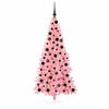 vidaXL Weihnachtsbaum mit 300 LEDs mit St&auml;nder Rosa 180 cm PVC