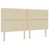vidaXL Boxspringbett mit Matratze Dunkelgrau 90x190 cm Creme Stoff