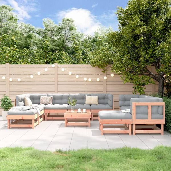 vidaXL 11-tlg. Garten-Lounge-Set Massivholz Douglasie