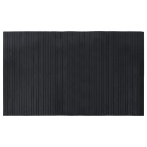 vidaXL Teppich Rechteckig Schwarz 60x100 cm Bambus