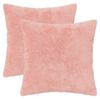 vidaXL Kissenbezug 2 stk. HEERLEN Rosa 40 x 40 cm Faux Kaninchenfell