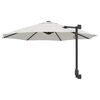 vidaXL Gartenparasol Beige und Schwarz 248 x 248 x 148 cm