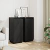 vidaXL Sideboards 2 Stk. Schwarz 31,5x34x75 cm Massivholz Kiefer