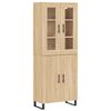 vidaXL Highboard Sonoma-Eiche 69,5x34x180 cm Holzwerkstoff
