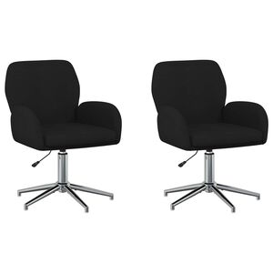 vidaXL B&uuml;rost&uuml;hle 2 Stk. 54 x 58 x 90 cm Schwarz Stoff
