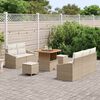 vidaXL Garten-Sofa-Set mit Kissen mit Speicher 8 pcs Beige und Creme