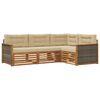 vidaXL Outdoor-Sofagarnitur mit Kissen 4 pcs Natur und Beige