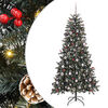 vidaXL K&uuml;nstlicher Weihnachtsbaum Gr&uuml;n 210 cm PVC, Plastik und Stahl