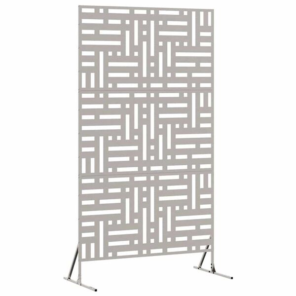 vidaXL Sichtschutz Grau Stahl