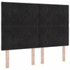 vidaXL Kopfteil Schwarz 144 cm Samt