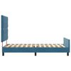 vidaXL Boxspringbett mit Kopfteil Dunkelblau 100 x 200 cm Samt