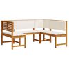 vidaXL Gartenb&auml;nke Set 3 pcs Braun Massivholz Akazie