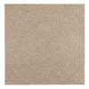 vidaXL Teppich ZIZUR Beige 120x120 cm Jute-Optik Indoor und Outdoor