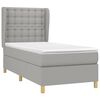 vidaXL Boxspringbett mit Matratze Hellgrau 80x200 cm Stoff