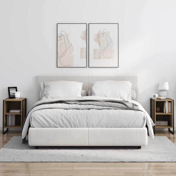 vidaXL Nachttisch Kunsthandwerk Eiche 39,5 x 30 x 50 cm Holzwerkstoff