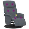 vidaXL Massage Relaxsessel Dunkelgrau 91 x 71 x 105 cm Samt