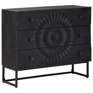 vidaXL Schubladenschrank mit Schubladen Schwarz 75 x 30 x 65 cm