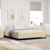 vidaXL Boxspringbett mit Matratze Creme 180 x 200 cm Stoff