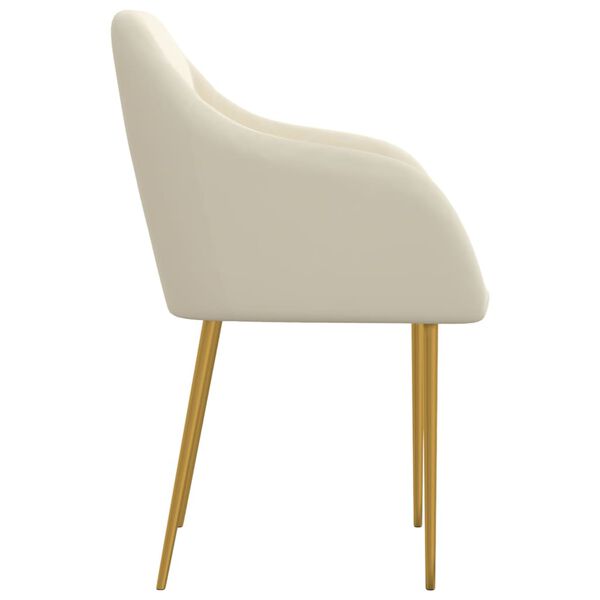 vidaXL Esszimmerst&uuml;hle 2 Stk. Creme Samt
