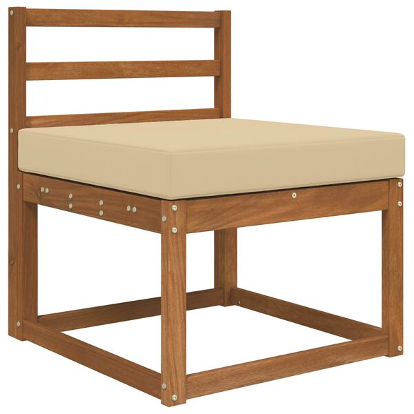 vidaXL Sofakissen f&uuml;r drau&szlig;en Beige 60 x 60 x 8 cm Polyester