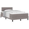 vidaXL Boxspringbett mit Matratze Taupe 120 x 190 cm Stoff