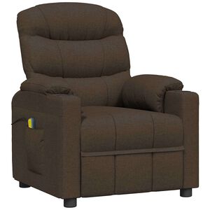 vidaXL Massagesessel Dunkelbraun Stoff
