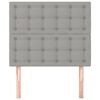 vidaXL Kopfteil Hellgrau 80x5x118/128 cm Stoff
