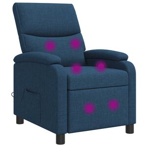vidaXL Massage Relaxsessel Blau Stoff