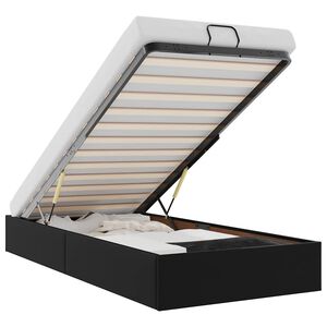 vidaXL Ottoman-Bett ohne Matratze Schwarz 100x200 cm Kunstleder