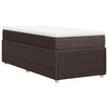 vidaXL Boxspringbett mit Matratze Dunkelbraun 80x200 cm Stoff