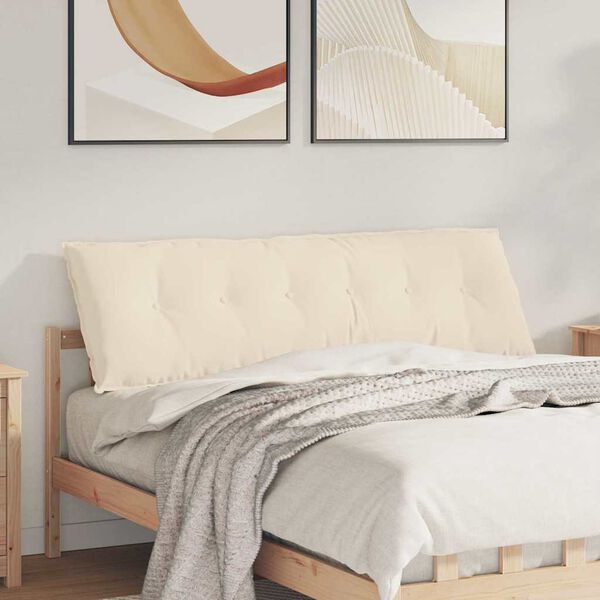 vidaXL R&uuml;ckenkissen Beige 160 x 50 cm Mikrofaserstoff