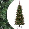 vidaXL K&uuml;nstlicher Weihnachtsbaum mit Weihnachtskugel 120 cm 150 LEDs