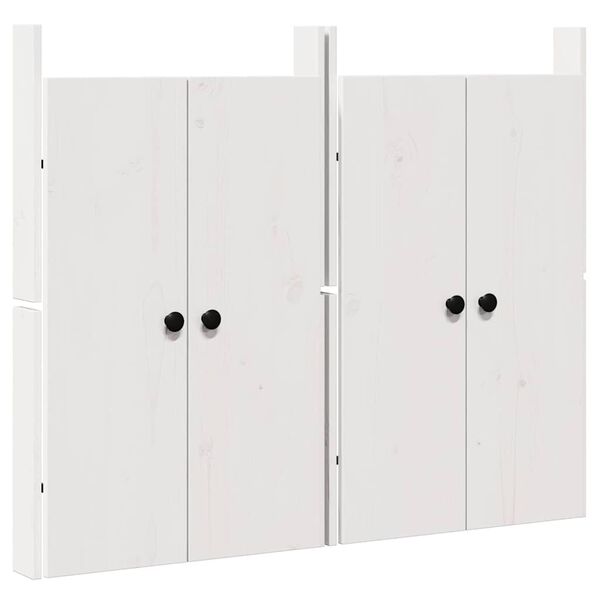 vidaXL K&uuml;chent&uuml;r 2 pcs Wei&szlig; 50 x 9 x 82 cm Massivholz Kiefer